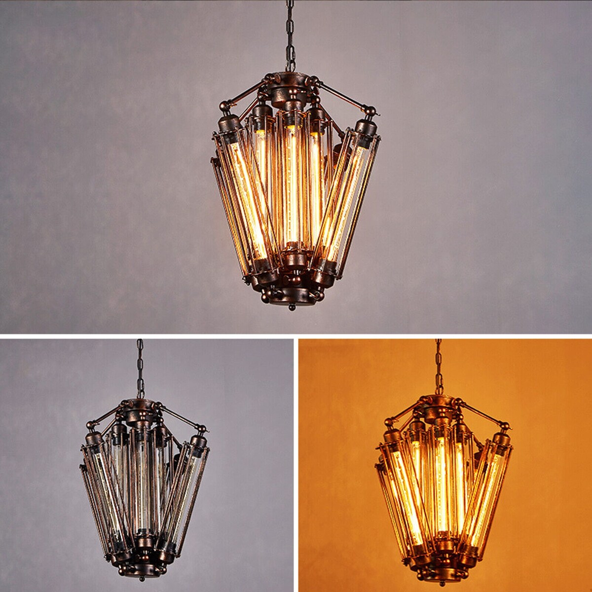 Steampunk Pendant Hanging Lamp Chandelier