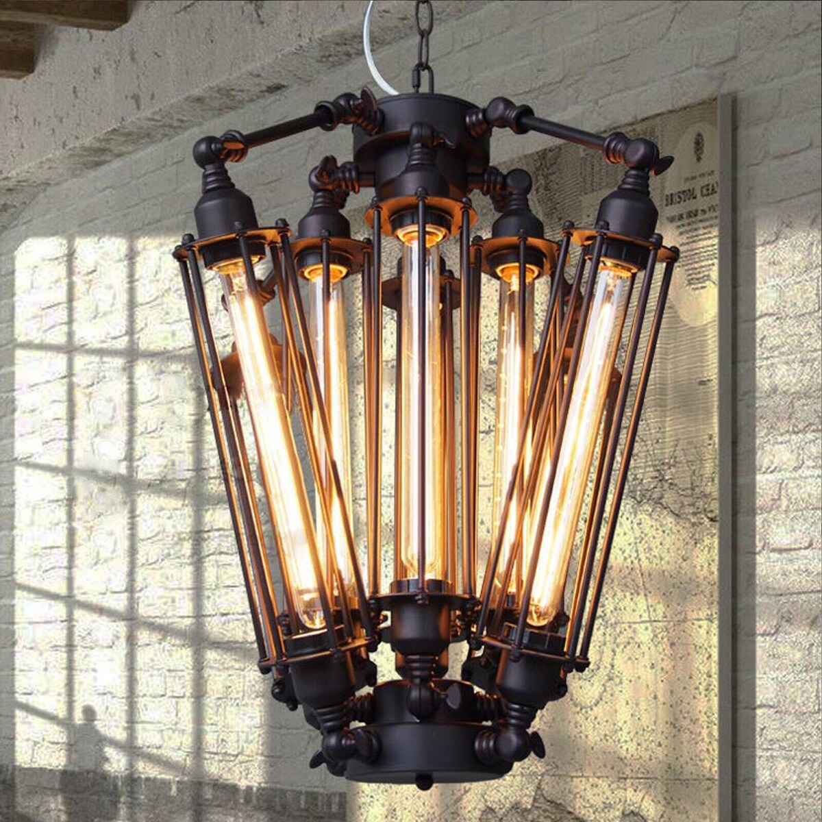 Steampunk Pendant Hanging Lamp Chandelier