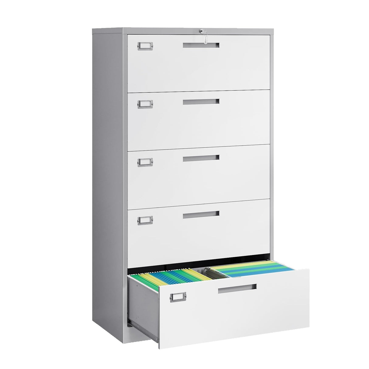 Steel 5 Drawer Lateral File Cabinet Storage Cabinets