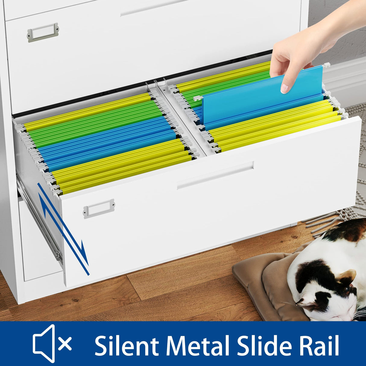 Steel 5 Drawer Lateral File Cabinet Storage Cabinets