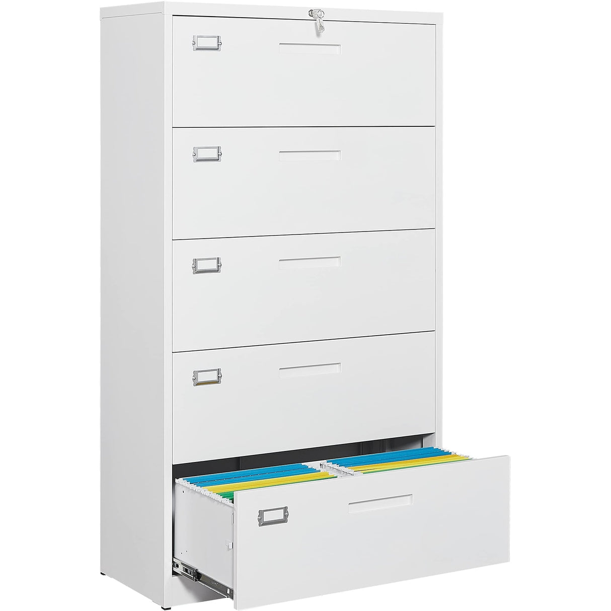 Steel 5 Drawer Lateral File Cabinet Storage Cabinets