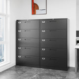 Steel 5 Drawer Lateral File Cabinet Storage Cabinets