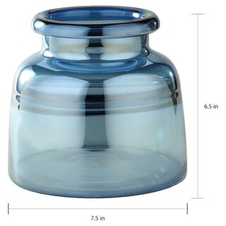 Porch & Den Martinazzi Steel Blue Small Bottle Vase