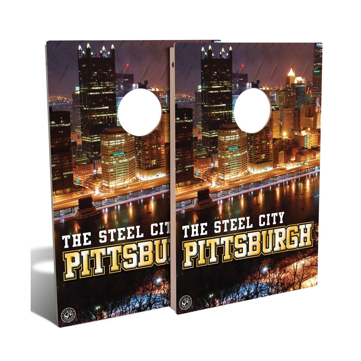 Steel City Tailgate Cornhole Board Set (Includes 8 Bags) - N/A