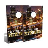 Steel City Tailgate Cornhole Board Set (Includes 8 Bags) - N/A