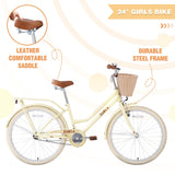Steel Frame, Multiple Colors, for 10+Years Old Girls Bike, 24 inch wheel