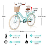 Steel Frame, Multiple Colors, for 10+Years Old Girls Bike, 24 inch wheel