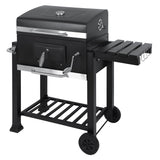 Steel Portable Outdoor Charcoal BBQ Grill Offset Smoker With Cover