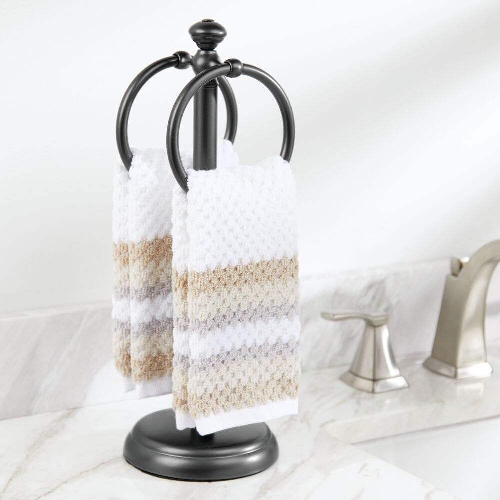 Steel Towel Rack Holder Stand for Bathroom Vanity Countertops