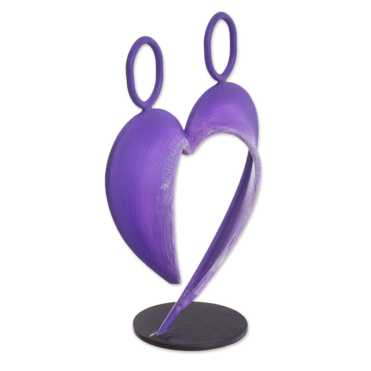 Steel sculpture, 'Our Heart in Purple'