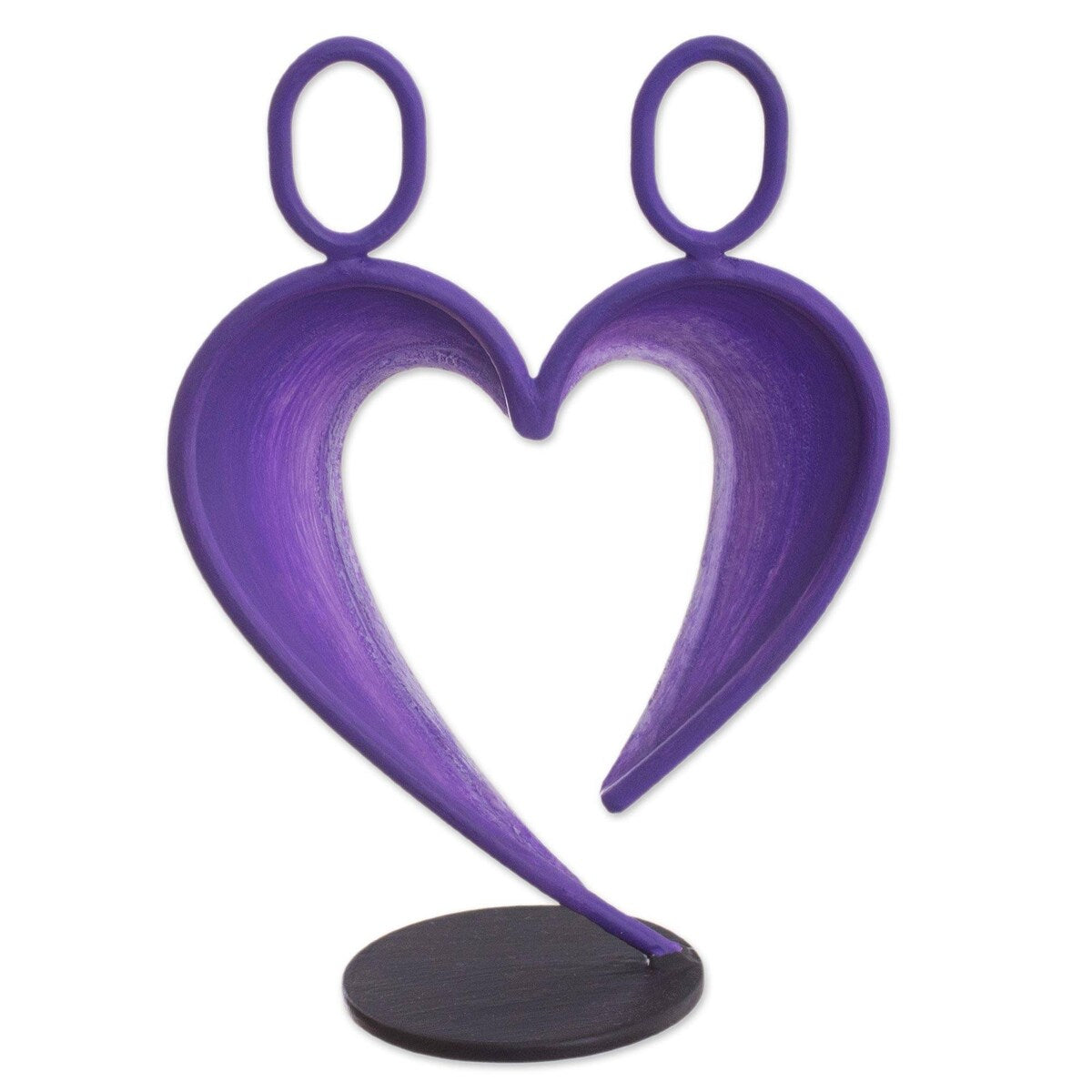 Steel sculpture, 'Our Heart in Purple'