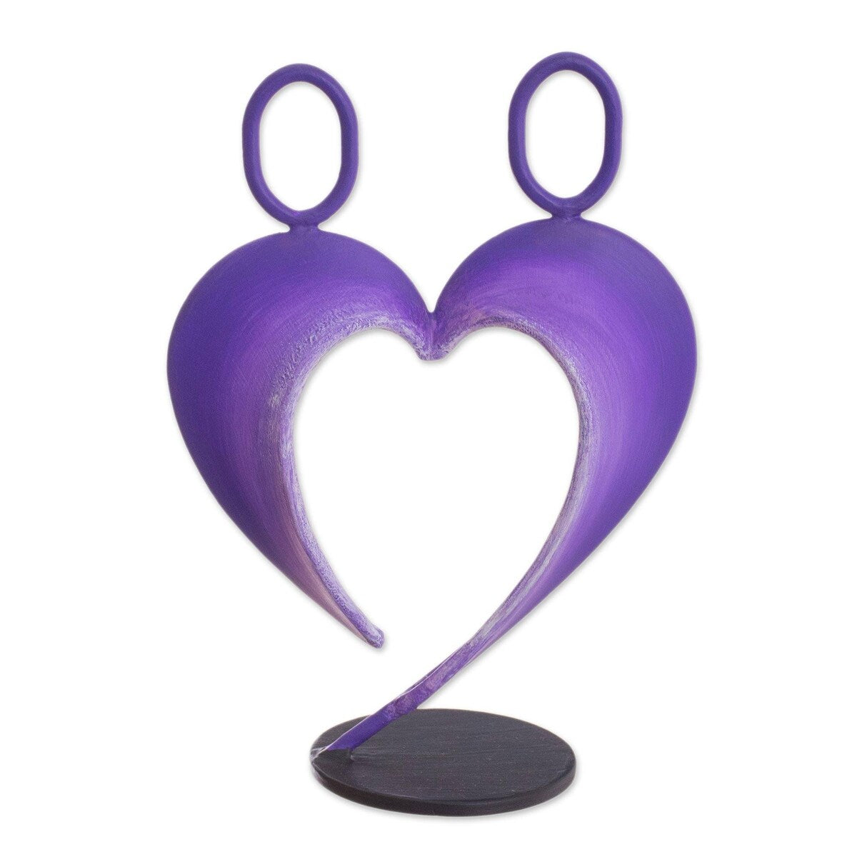 Steel sculpture, 'Our Heart in Purple'
