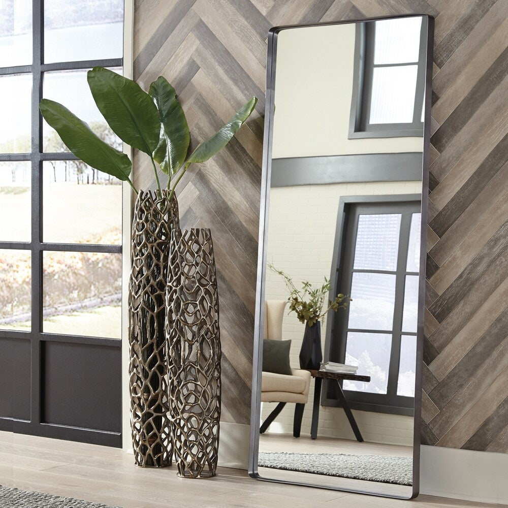 Allan Andrews Silver Framed Full Length Steele Mirror - 30 x 72
