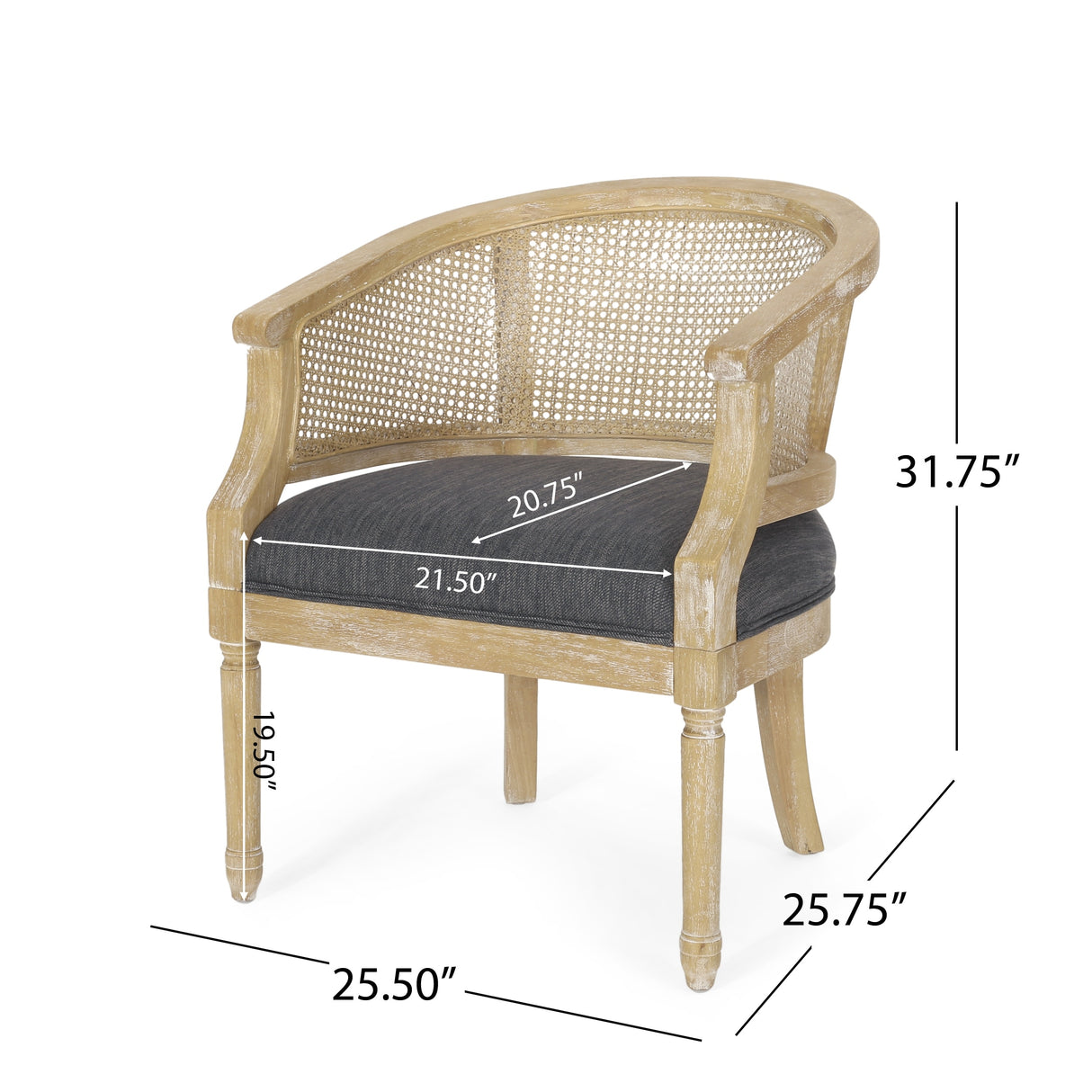 Steinaker Wood and Cane Accent Chair by Christopher Knight Home