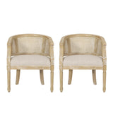 Steinaker Wood and Cane Accent Chairs (Set of 2) by Christopher Knight Home
