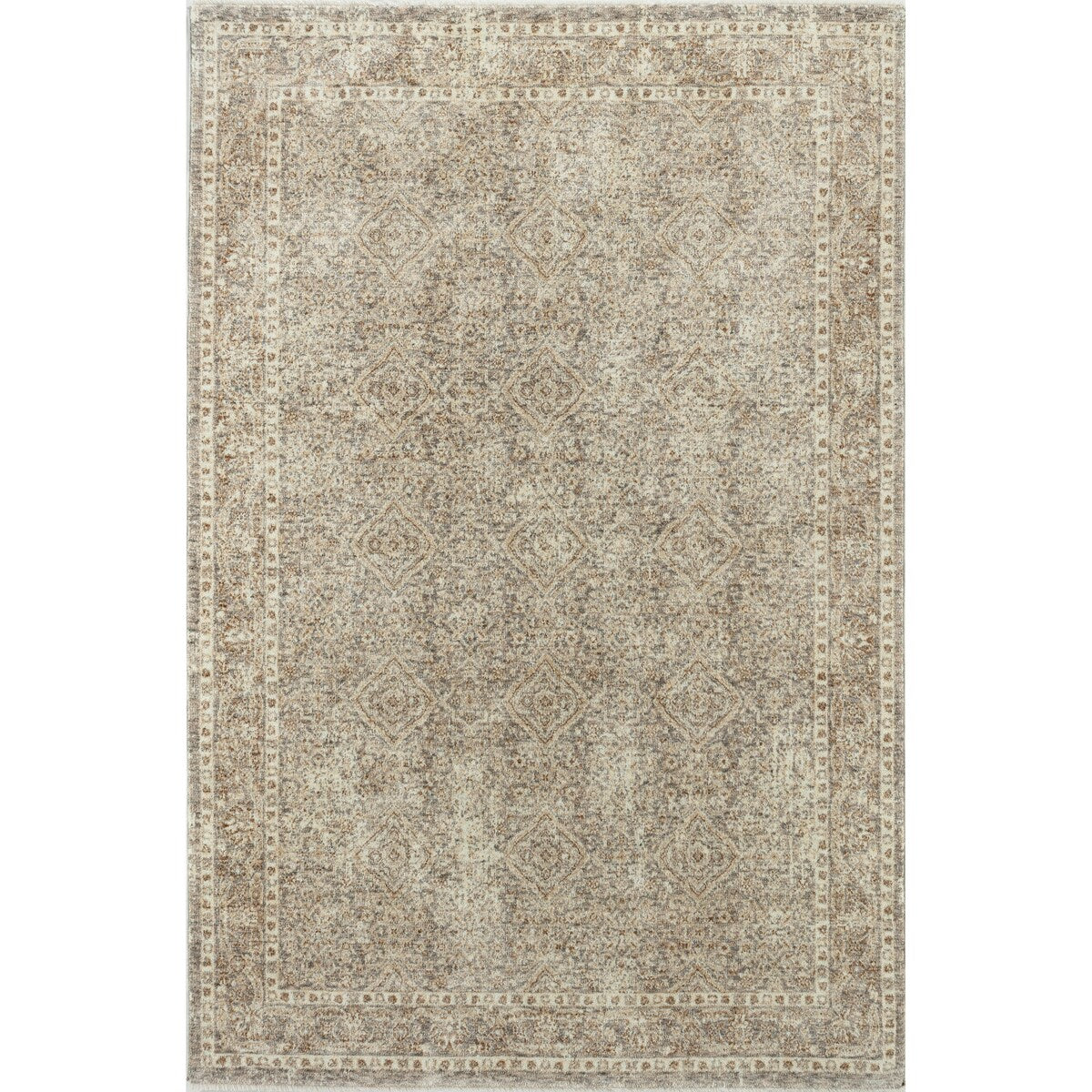 Stelios Collection Grey/Beige Transitional Area Rug