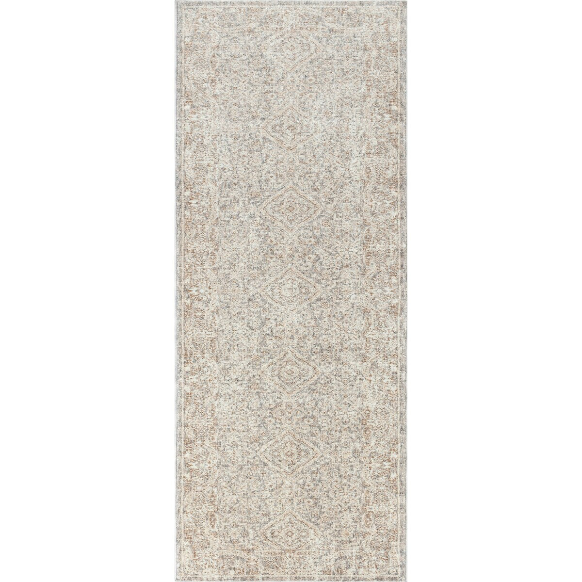 Stelios Collection Grey/Beige Transitional Area Rug