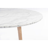 Carson Carrington Tangeberg 31-inch Round Marble Coffee Table with Oak Legs