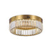 Stella Single Tier LED Flushmount Brushed Brass
