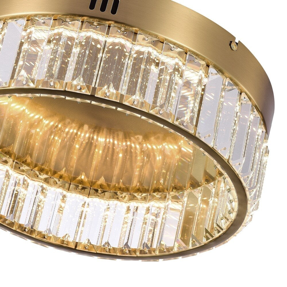 Stella Single Tier LED Flushmount Brushed Brass