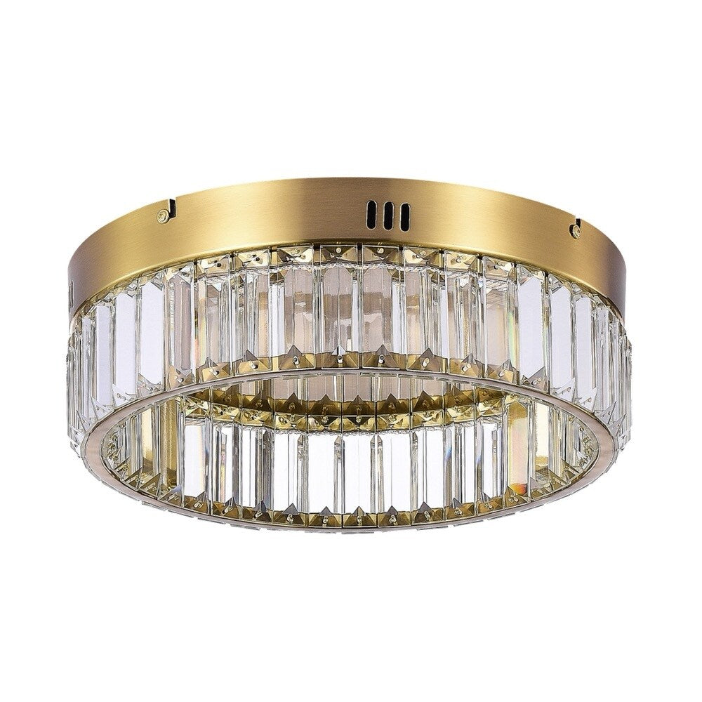 Stella Single Tier LED Flushmount Brushed Brass