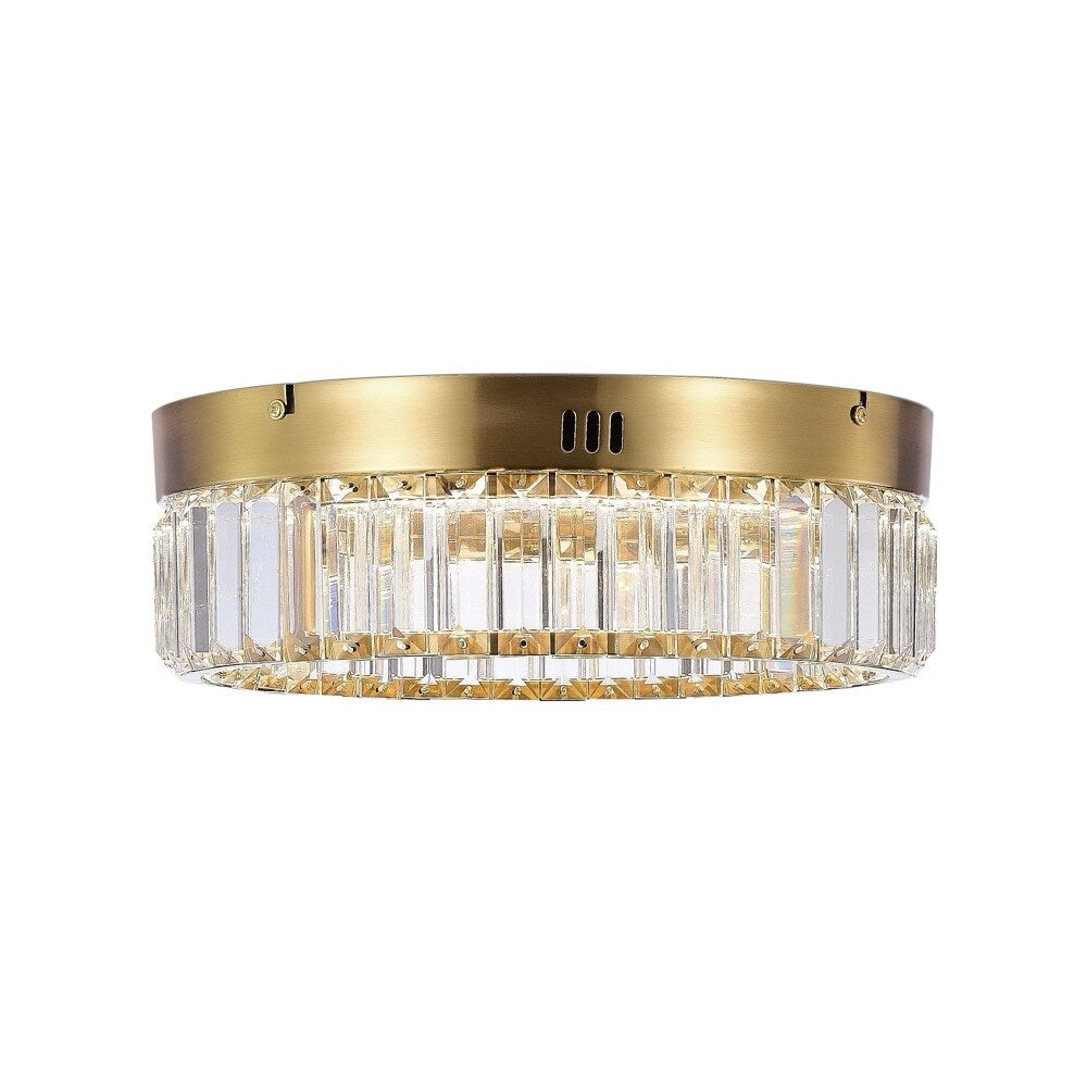 Stella Single Tier LED Flushmount Brushed Brass