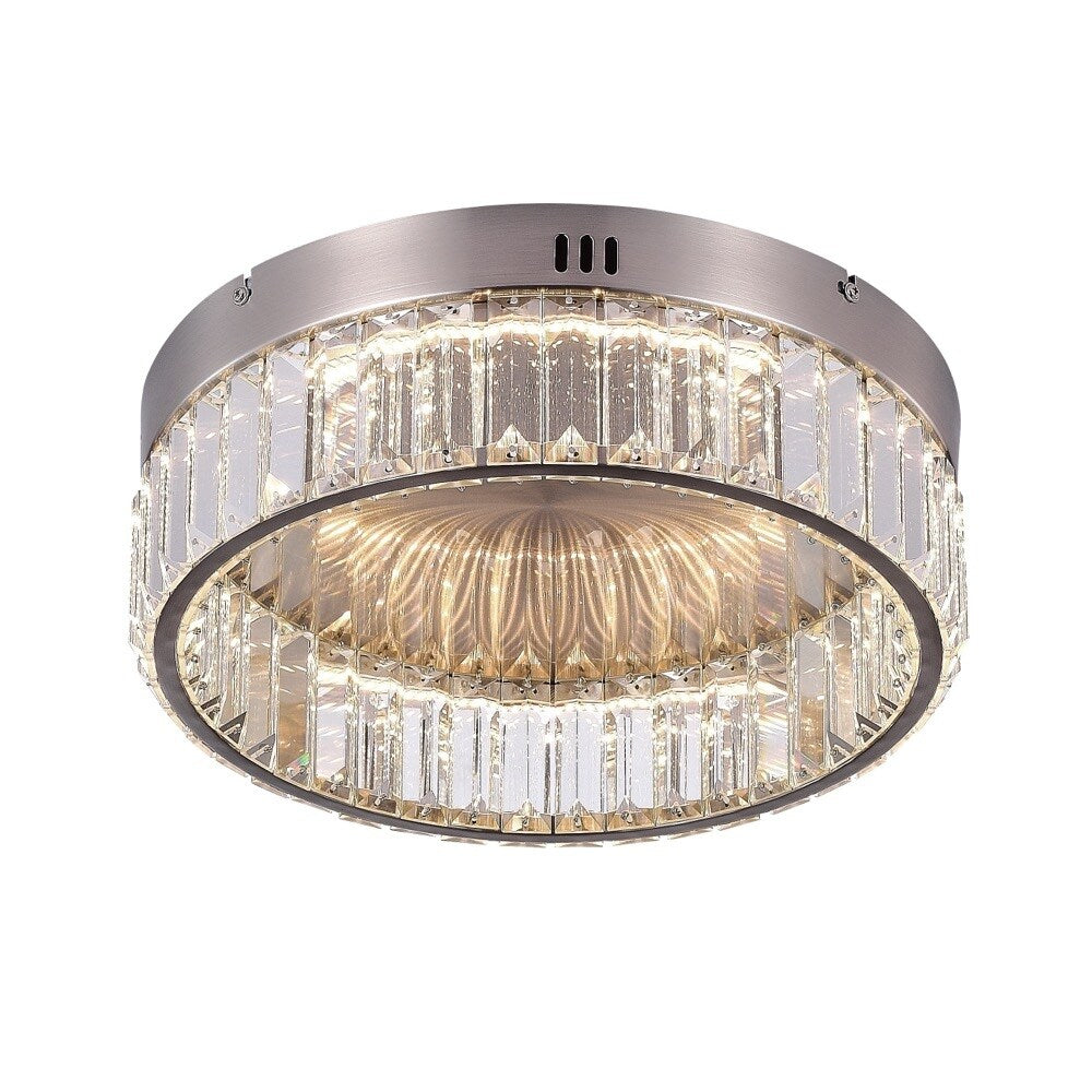 Stella Single Tier LED Flushmount Brushed Brass