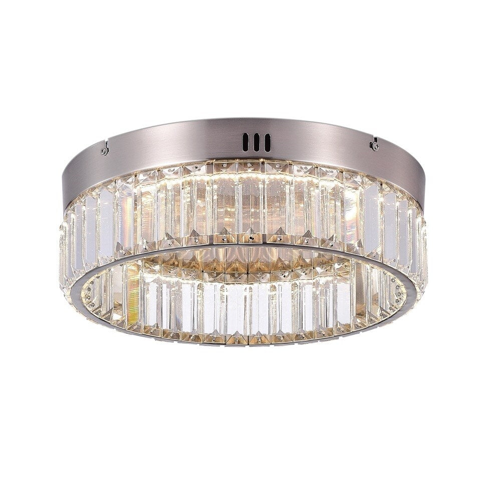 Stella Single Tier LED Flushmount Brushed Brass
