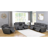 Stephan Charcoal Pillow Top Arms Power^2 Glider Recliner