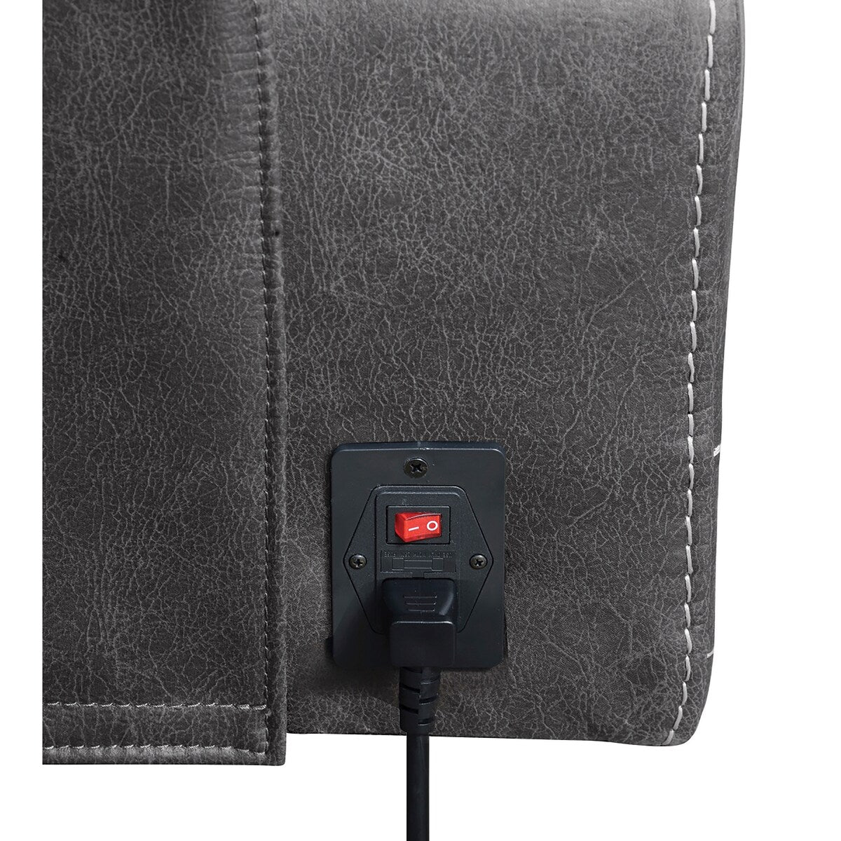 Stephan Charcoal Pillow Top Arms Power^2 Glider Recliner