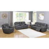 Stephan Charcoal Pillow Top Arms Power^2 Glider Recliner