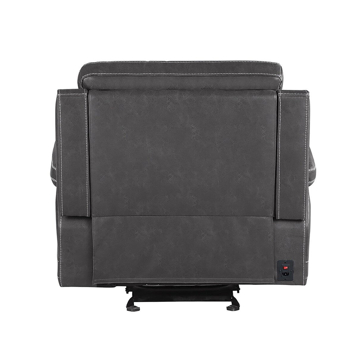 Stephan Charcoal Pillow Top Arms Power^2 Glider Recliner