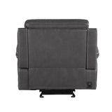 Stephan Charcoal Pillow Top Arms Power^2 Glider Recliner