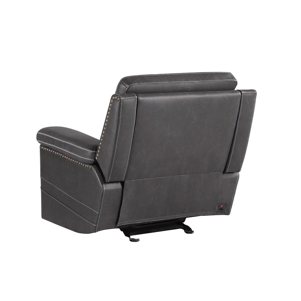 Stephan Charcoal Pillow Top Arms Power^2 Glider Recliner