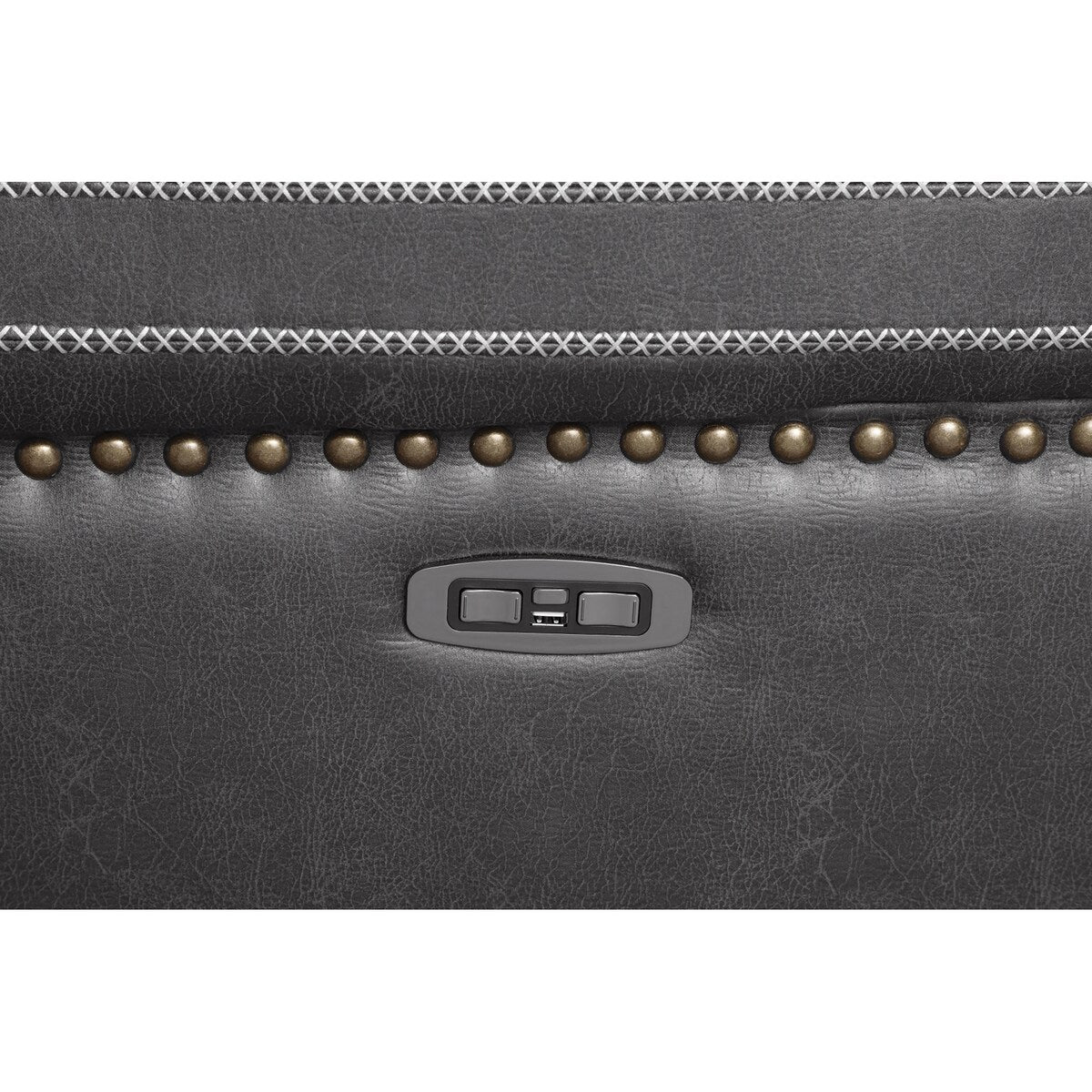 Stephan Charcoal Pillow Top Arms Power^2 Glider Recliner