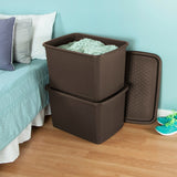 Case of 4 Espresso Sterilite 17 Gallon Weave Totes