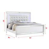 Sterling 4PC/5PC Contemporary Bedroom Set with Mirror Accents and LED Enhancements