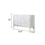 Sterling 4PC/5PC Contemporary Bedroom Set with Mirror Accents and LED Enhancements