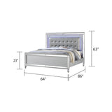 Sterling 4PC/5PC Contemporary Bedroom Set with Mirror Accents and LED Enhancements