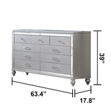 Sterling 4PC/5PC Contemporary Bedroom Set with Mirror Accents and LED Enhancements