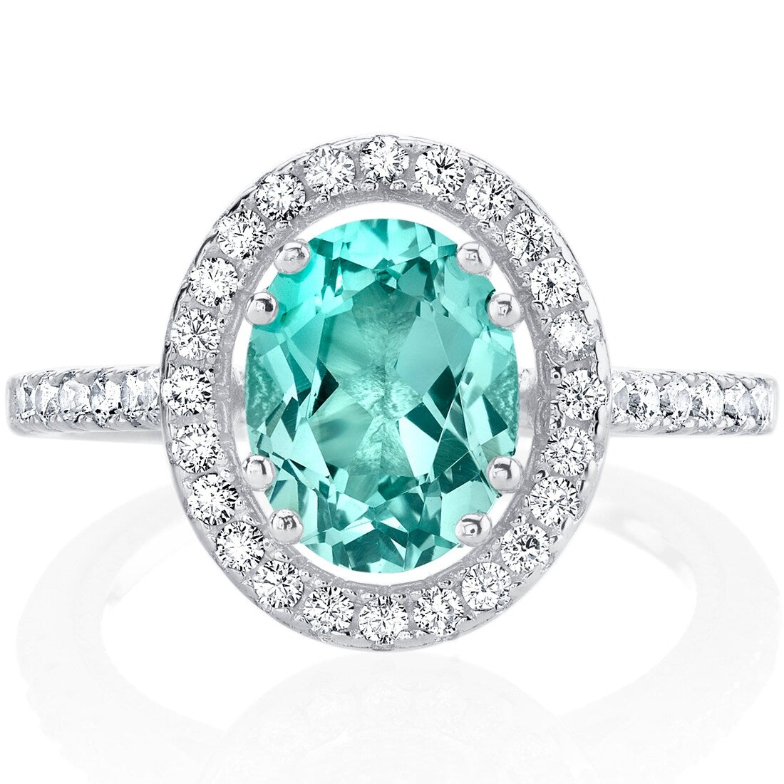Sterling Silver 2.5 ct Tourmaline Birthstone Ring