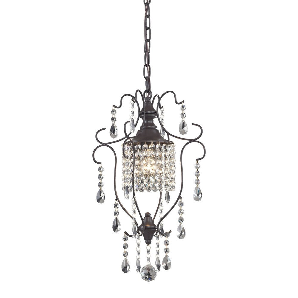 Sterling Storybrook Mini Pendant In Aged Bronze With Clear Crystal