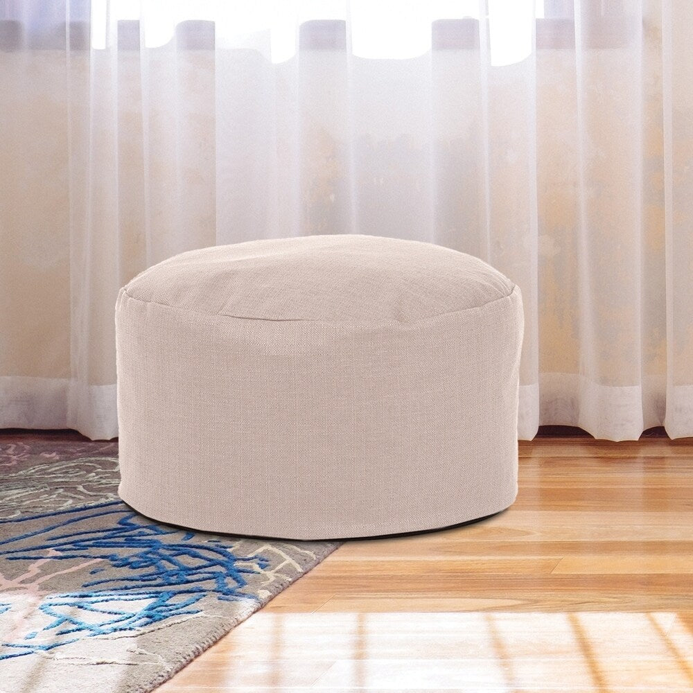 Pouf Ottoman With Cover, Sterling Willow