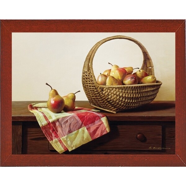 Still Life With Pears-ZHELU49398 Framed Print 18"x24" by Zhen-Huan Lu