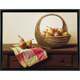 Still Life With Pears-ZHELU49398 Framed Print 18"x24" by Zhen-Huan Lu