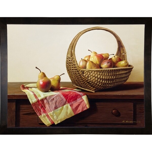 Still Life With Pears-ZHELU49398 Framed Print 18"x24" by Zhen-Huan Lu