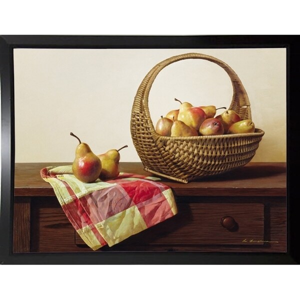 Still Life With Pears-ZHELU49398 Framed Print 18"x24" by Zhen-Huan Lu