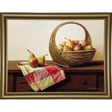 Still Life With Pears-ZHELU49398 Framed Print 18"x24" by Zhen-Huan Lu