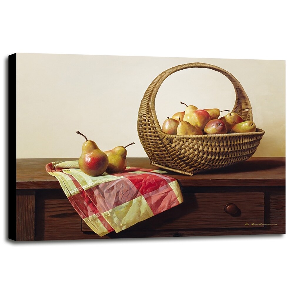 Still Life With Pears-ZHELU49398 Framed Print 18"x24" by Zhen-Huan Lu