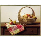 Still Life With Pears-ZHELU49398 Framed Print 18"x24" by Zhen-Huan Lu